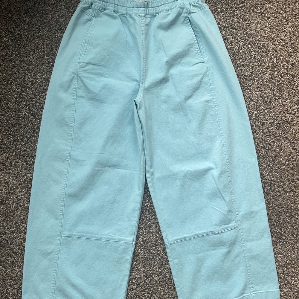 Pilcro Cropped Ankle Pants in Light Aqua Blue